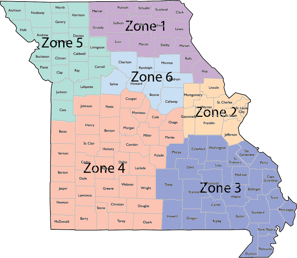 IDA Missouri Operating Zones